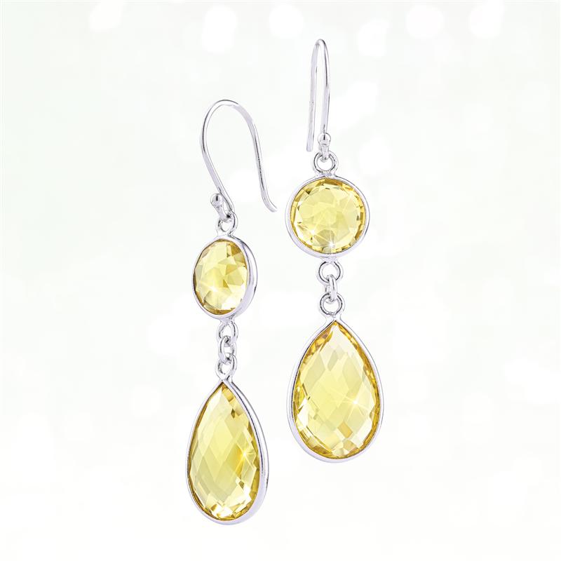 Drop Everything Earrings (Citrine)